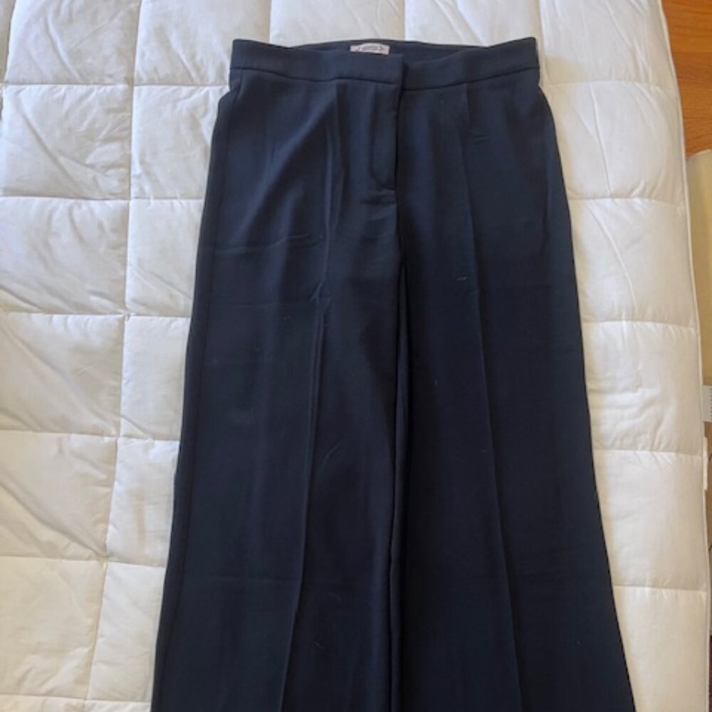 Wide leg black crepe trouser, Women's size 12